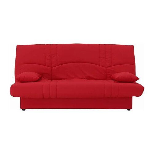 DREAM Banquette clic clac 3 places - Tissu rouge - Slyle contemporain - L 190 x P 92 cm