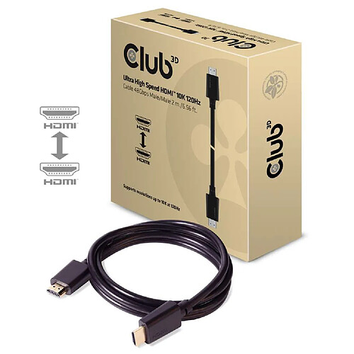 Club 3D CLUB3D Ultra High Speed HDMI™2.1 Cable 10K 120Hz 48Gbps M/M 2 m./6.56 ft. câble HDMI