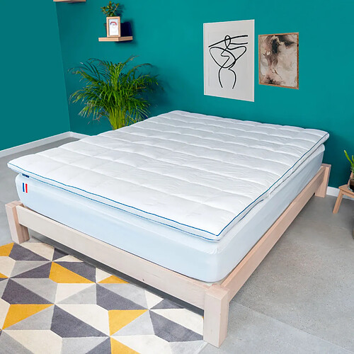 BDREAMS Surmatelas Mémoire de Forme 140x190cm - Qualité Hôtellerie - Fabriqué en France