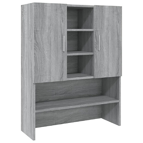 Maison Chic Meuble rangement de salle de bain | Meuble pour machine à laver | Armoire murale de bain Sonoma gris 70,5x25,5x90 cm -GKD80331