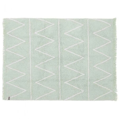 Lorena Canals Tapis coton motif Z - vert - 120 x 160