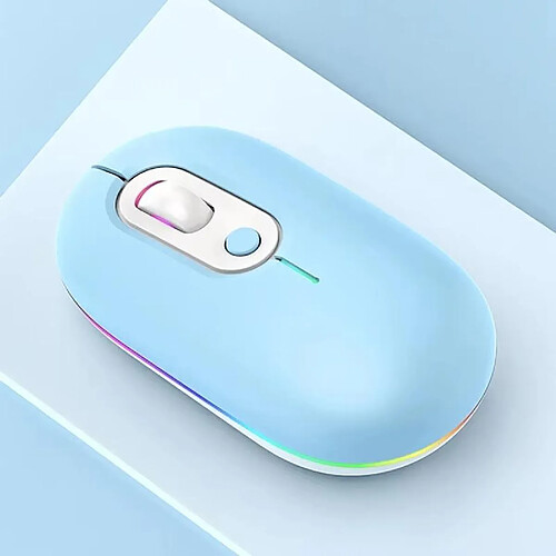 Yonis Souris Sans Fil Silencieuse RGB Rechargeable