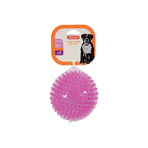 ZOLUX Jouet pour chien balle avec picots Pop 13 cm framboise.