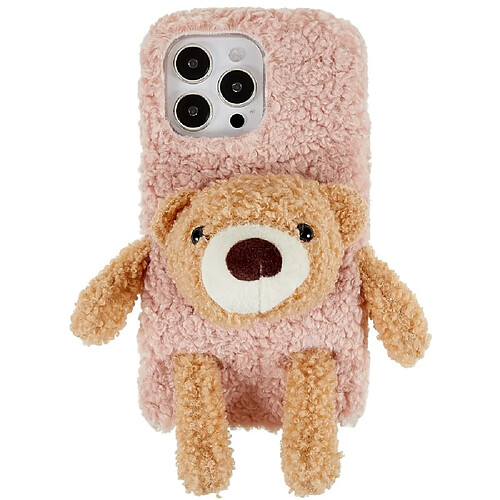 Coque en TPU anti-rayures, avec poupée en peluche 3D pour votre iPhone 14 Pro Max - style F