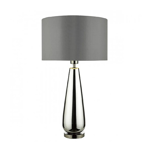 Luminaire Center Lampe de table Pablo chrome noir et fumé 1 ampoule