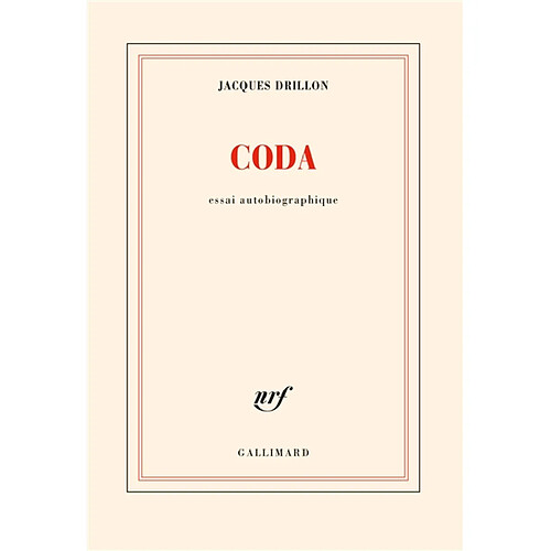 Coda : essai autobiographique · Occasion