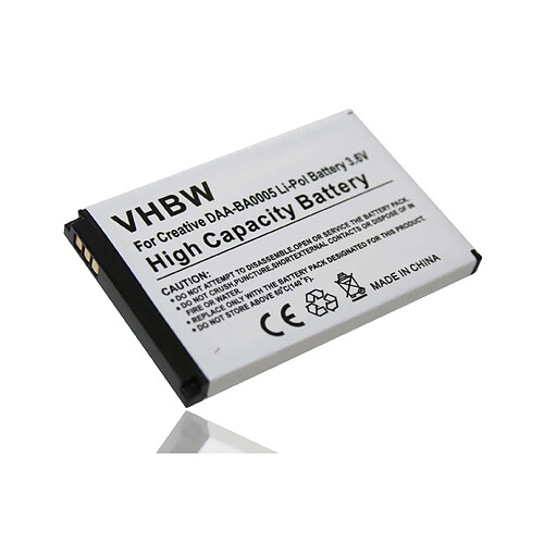 vhbw Batterie compatible avec Creative Zen Micro Photo lecteur de musique MP3 (700mAh, 3,7V, Li-polymère)