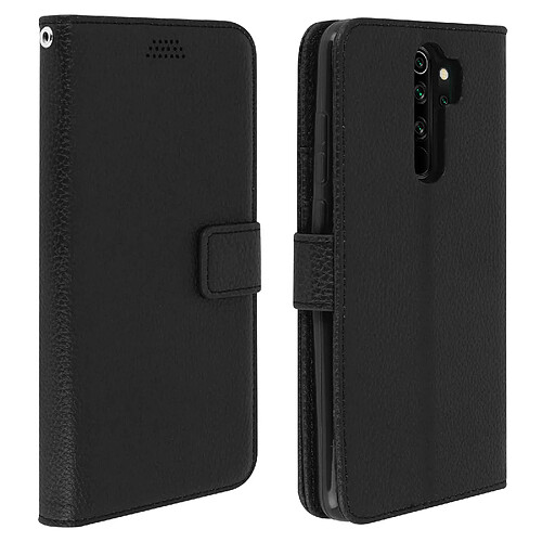 Avizar Housse Xiaomi Redmi Note 8 Pro Étui Folio Porte carte Support Vidéo Noir