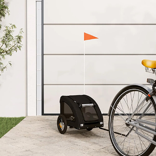 vidaXL Remorque de vélo pour animaux de compagnie noir