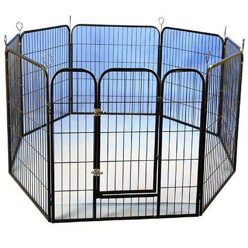 @Pet Parc modulaire pour chiots Noir 79x81 cm