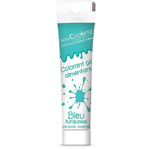 Scrapcooking Gel colorant alimentaire bleu turquoise 20 g