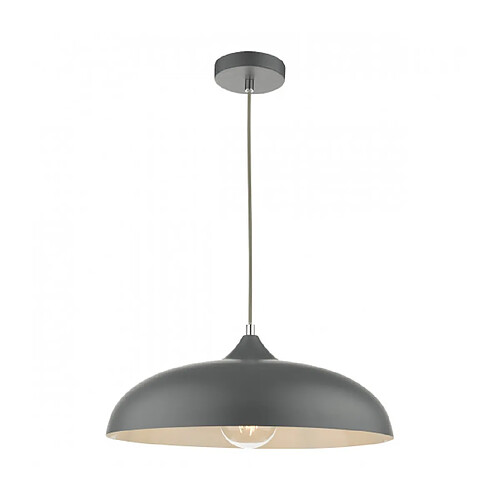 Luminaire Center Suspension Kaelan 1 ampoule Gris mat