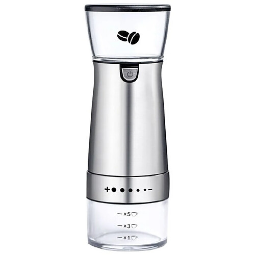 Universal Acier brut réglable acier inoxydable broyeur de poivre automatique broyeur de café de la maison broyeur de sel d'épices de café USB