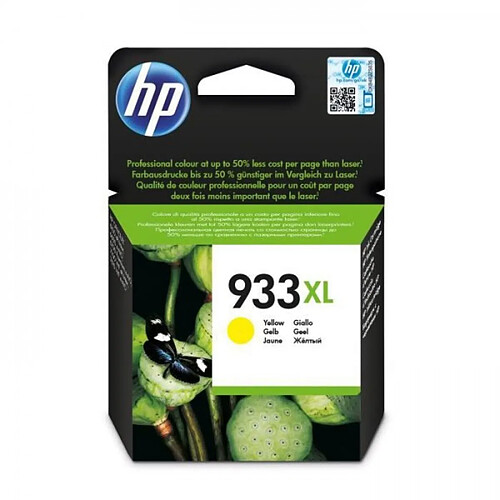 Cartouche d'Encre - Imprimante HP 933XL jaune grande capacité authentique (CN056AE) pour HP OfficeJet 6100/6600/6700/7100/7510/7610