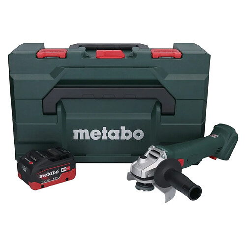 Metabo W 18 L 9-125 Meuleuse angulaire sans fil 18 V 125 mm + 1x batterie 8,0 Ah + metaBOX - sans chargeur