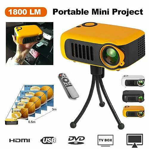 Mini projecteur vidéo Full HD 1080P en LED pour home cinéma