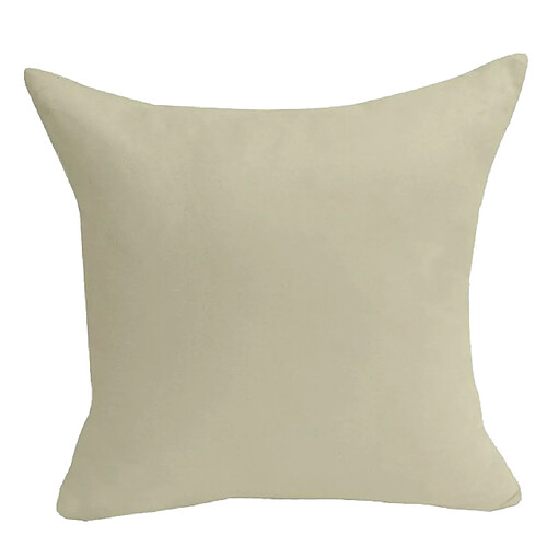 Housse De Coussin En Velours Doux Housse De Coussin De Couleur Unie Blanc Crème-45x45cm