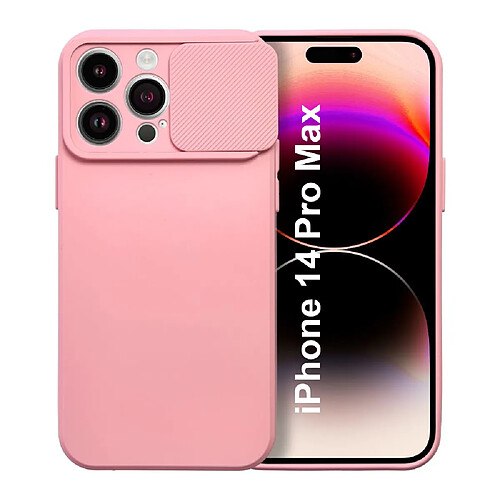 Coque Cam Slide couleur Rose Pour iPhone 14 Pro Max Little Boutik©