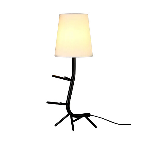 Inspired Lampe de table Centipede avec abat-jour, 1 x E27, noir/blanc