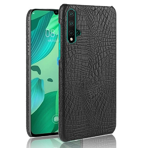 Wewoo Coque PC antichoc texture crocodile + PU pour Huawei Nova 5 / Nova 5 Pro noir