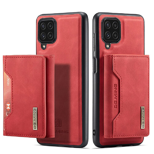 Dg.Ming Coque en TPU auto-aimant amovible 2-en-1, antichoc, anti-chute, hybride avec béquille rouge pour votre Samsung Galaxy A22 4G (EU Version)