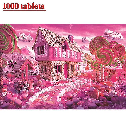 Universal 1000 pièces Candy House Jigsaw Puzzle Family Toys Toys Discompression Game Gift