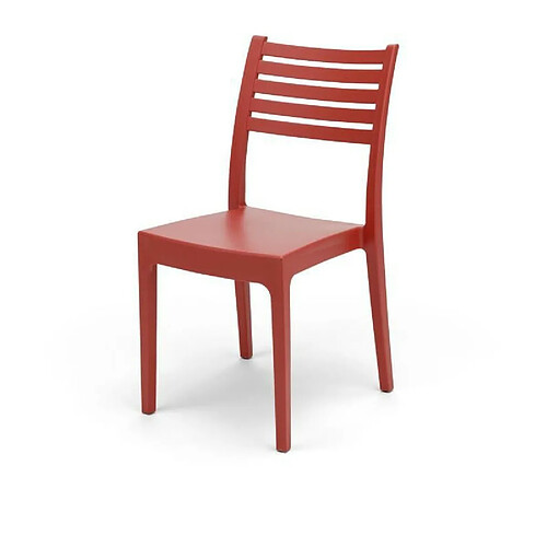 Lot de 4 chaises de jardin OLIMPIA ARETA - 52 x 46 x H 86 cm - Rouge