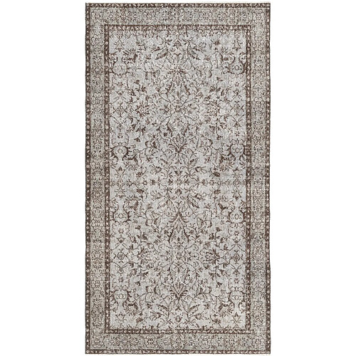 Vidal Tapis de laine 221x114 gris Ultra Vintage