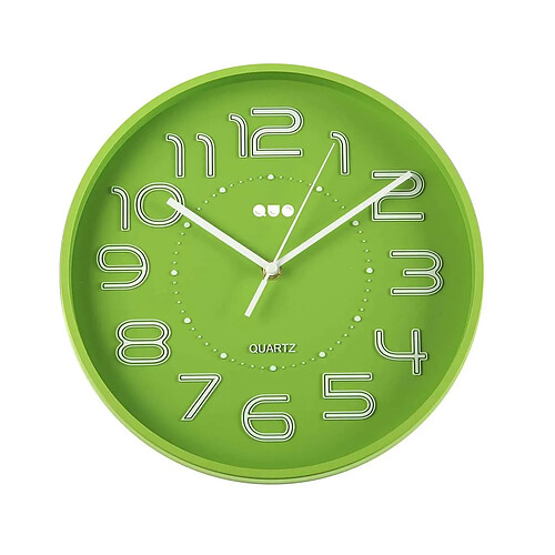 Horloge Murale Versa Vert Plastique 3,7 x 30 x 30 cm