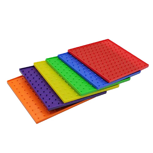 6pcs Double Face Peg Geoboard Toy Tie Graphic Learning Kids Jouet éducatif