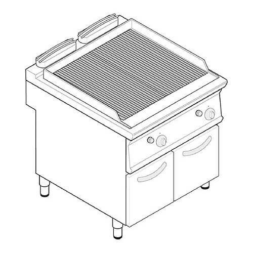 TECNOINOX Grillade Gaz Double sur Placard - Gamme 700