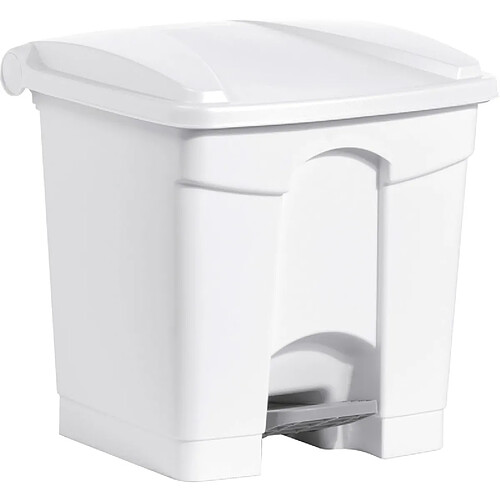 helit Poubelle à pédale 'the step', 30 litres, blanc/blanc ()