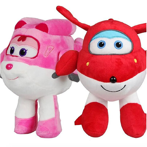 Universal 2pcs Super Wings Jett Dizzy peluche jouet poupée pour enfants 20cm