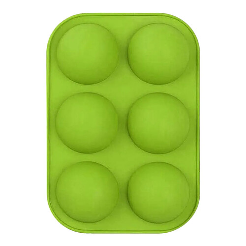 Silicone Rond 6 Trous Semi-sphère Moule Antiadhésif Moule à Gâteau Noir