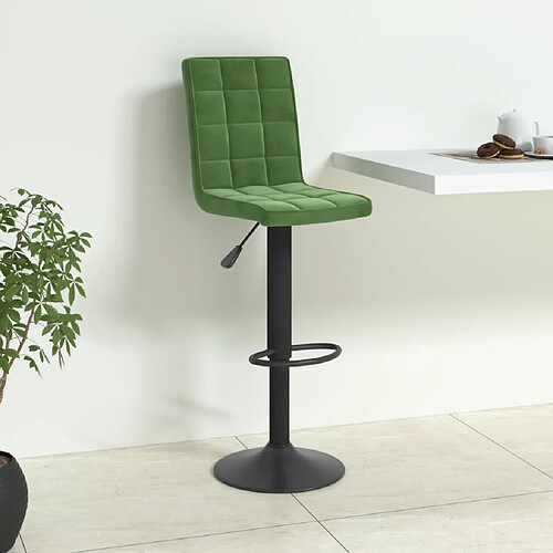 vidaXL Tabouret de bar Vert foncé Velours