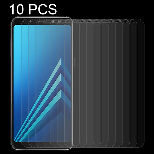 Wewoo Verre trempé pour Samsung Galaxy A8 + 2018 0.26mm 9 H Surface Dureté 2.5D Courbe Bordée Protecteur d'écran 10 PCS