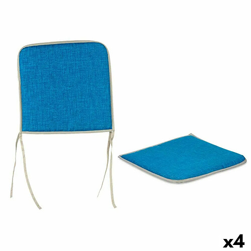 Gift Decor Coussin de chaise Turquoise 38 x 2,5 x 38 cm (4 Unités)