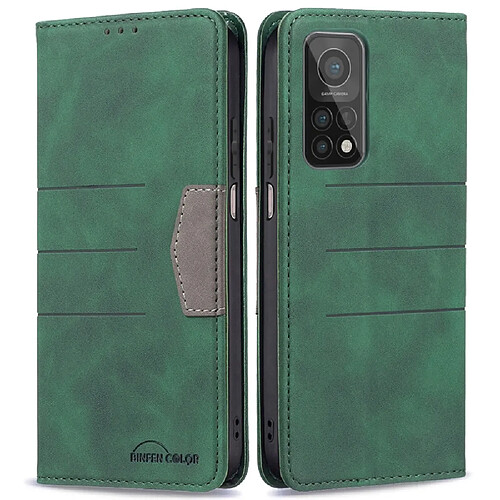 Etui en PU BINFEN COLOR magnétique avec support vert pour votre Xiaomi Mi 10T Pro 5G/Mi 10T 5G/Redmi K30S