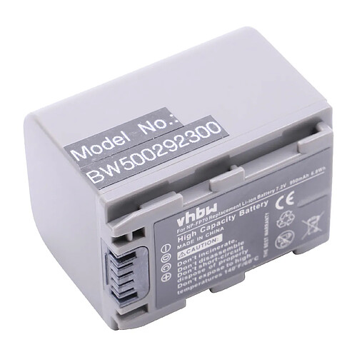 vhbw Li-Ion batterie 950mAh (7.2V) pour appareil numérique camescope Sony DCR-HC23, DCR-HC23E, DCR-HC24, DCR-HC24E remplace NP-FP30, NP-FP50, NP-FP90.