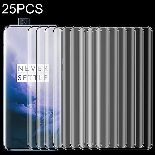 Wewoo Film de verre trempé de à bords incurvés en plein écran de 25 PCS 9H pour OnePlus 7 Pro