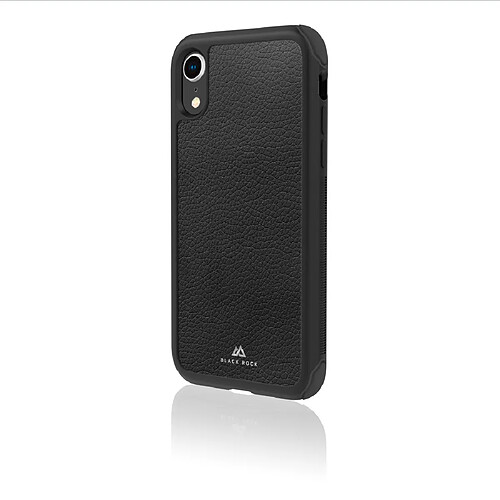 Black Rock Coque "Robust Real Leather" pour iPhone Xr d'Apple, Noir