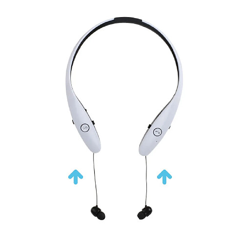 Inovalley Casque ergonomique Bluetooth spécial Sport blanc