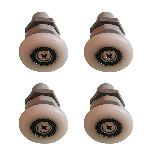 4x Galet Roue Rouleau Roulette Pour Porte Coulissante de Douche Bain 27mm