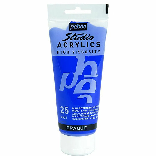 Pebeo Peinture acrylique opaque - Bleu outremer clair - 100 ml