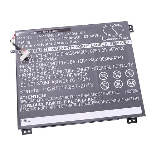 vhbw Batterie compatible avec Acer Swift 1 SF114-31-C9KF, SF114-31-C9SB, SF114-31-C9XG ordinateur portable (4700mAh, 11,4V, Li-polymère)