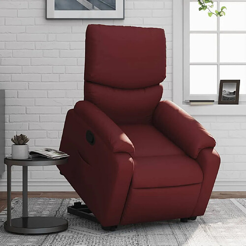 vidaXL Fauteuil inclinable Rouge bordeaux Similicuir