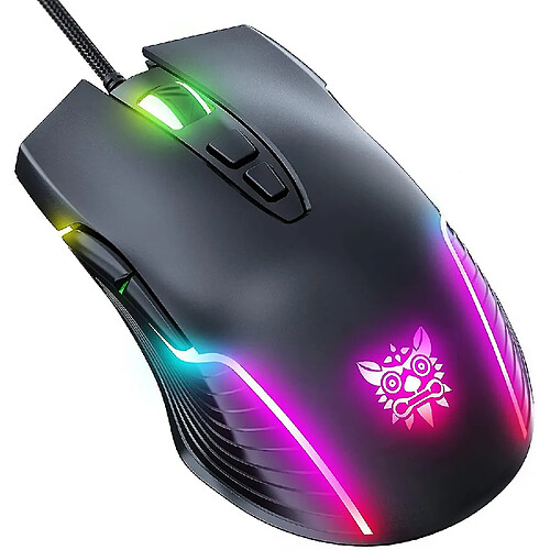 Universal Mouse de jeu câblé USB, souris de joueur optique RVB ergonomique pour ordinateur portable P