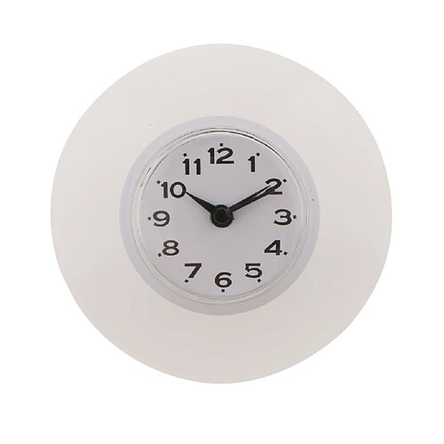 mini étanche cuisine salle de bain baignoire douche horloge avec ventouse blanc