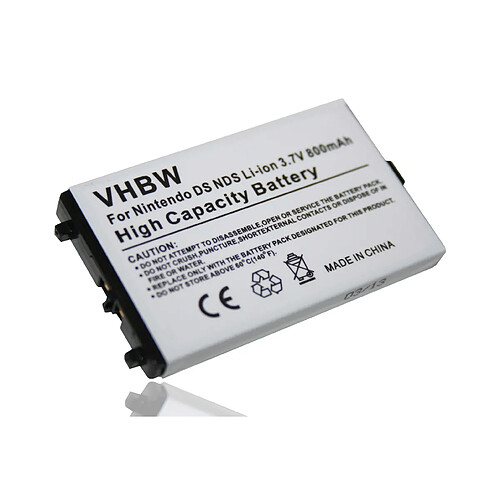 vhbw Li-Ion batterie 800mAh (3.7V) pour console de jeux comme Nintendo NTR-001