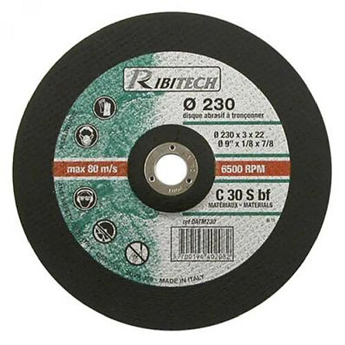 Ribimex Disque à tronçonner matériaux 230x3,2x22,2